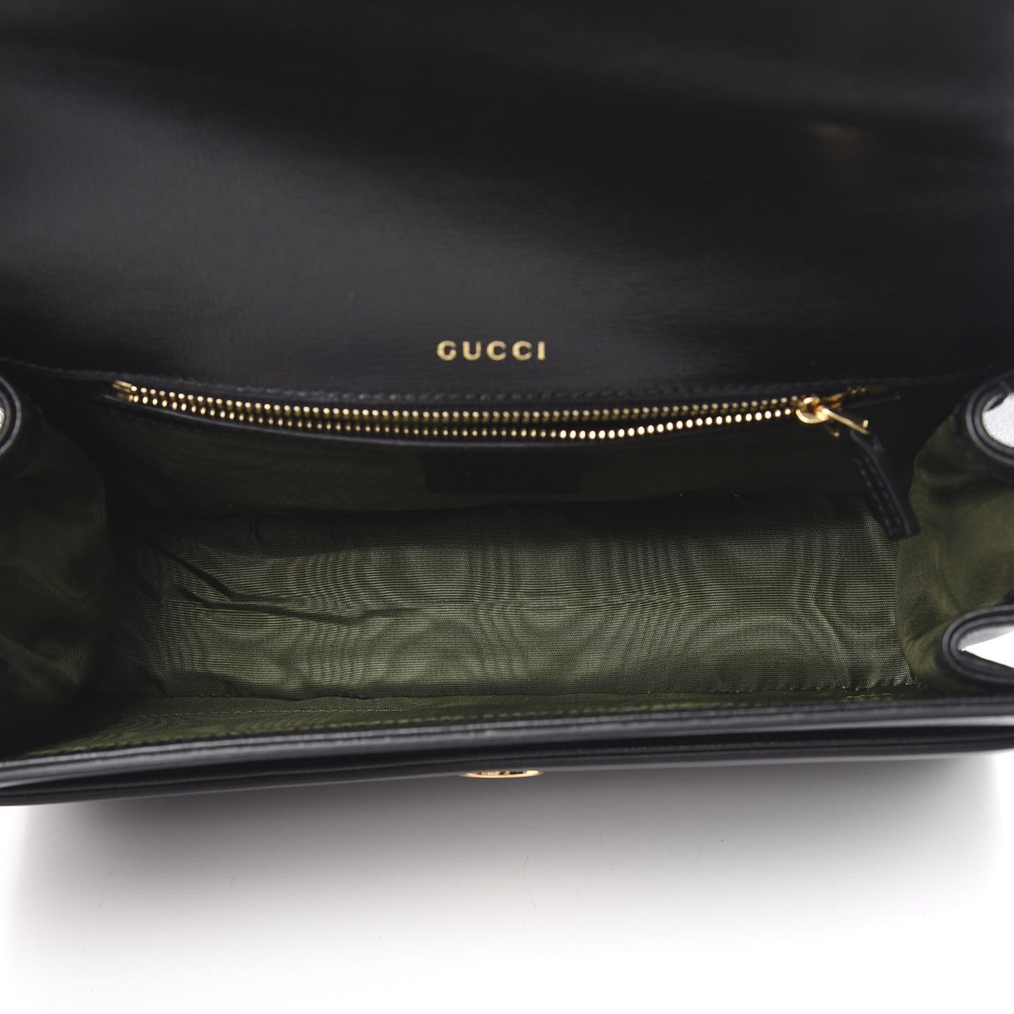 Textured Calfskin Small Torchon GG Ring Shoulder Bag Black