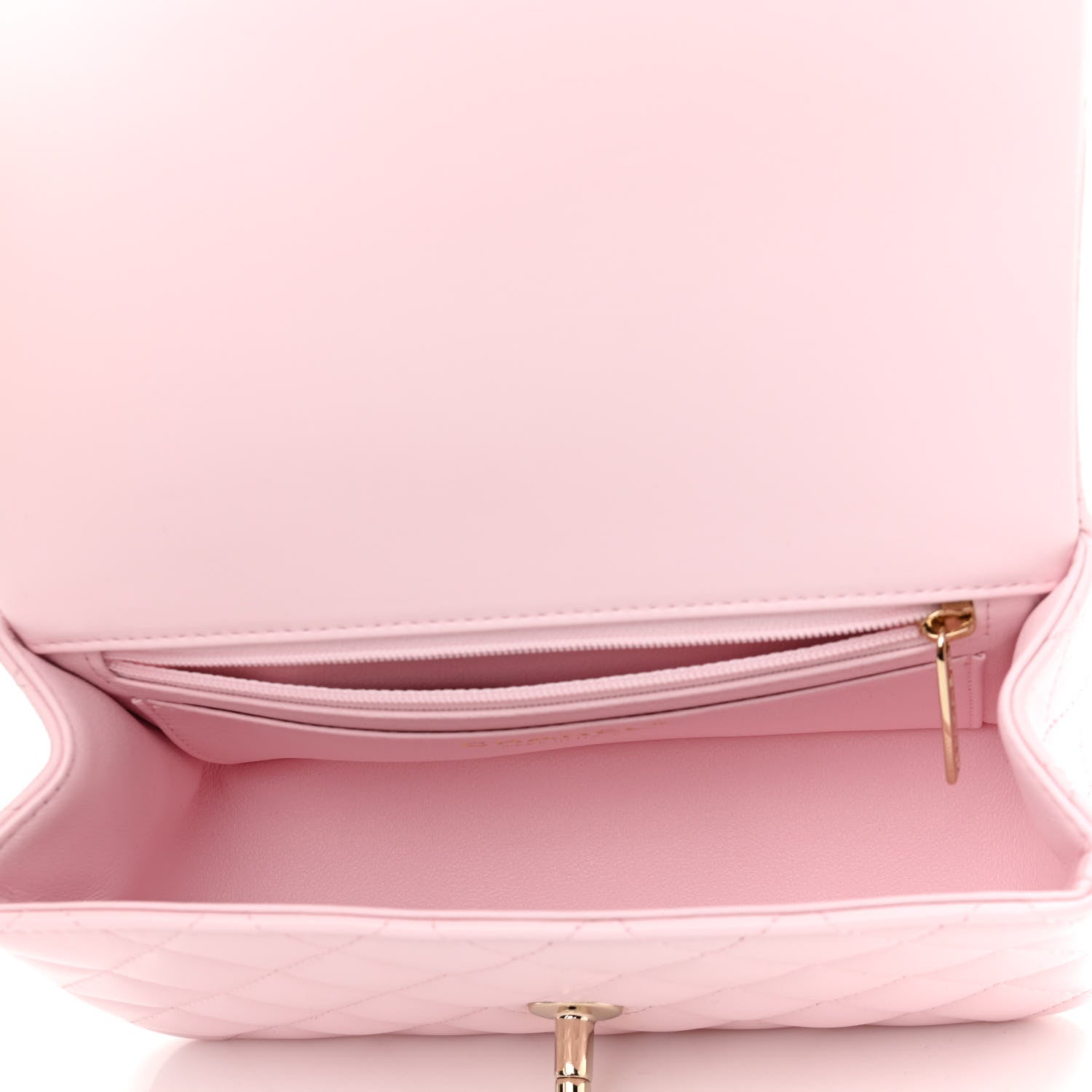 Chanel Lambskin Quilted Mini Top Handle Rectangular Flap Light Pink 5 of 10