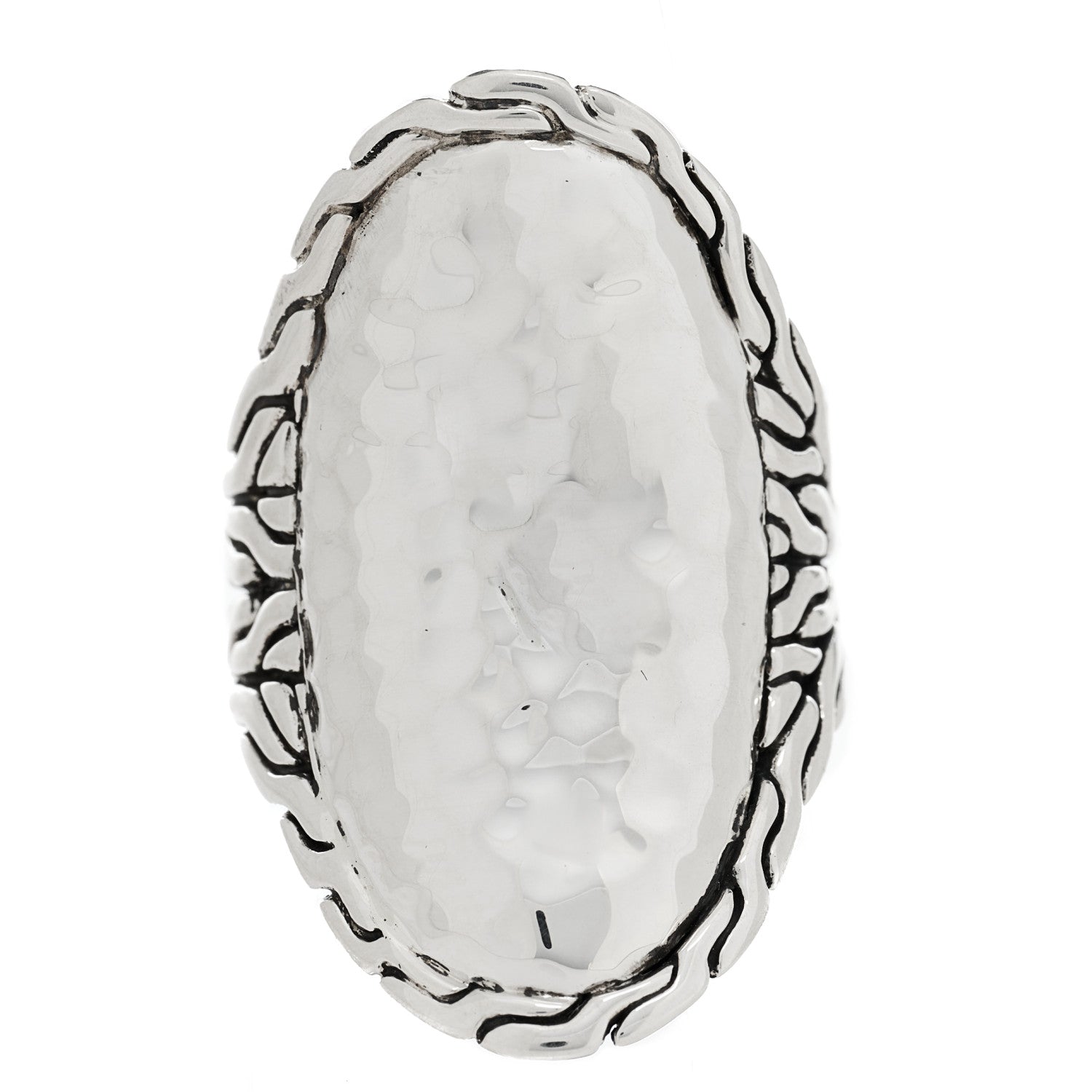 John Hardy Sterling Silver Palu Hammered Saddle Ring 54 7 1 of 4