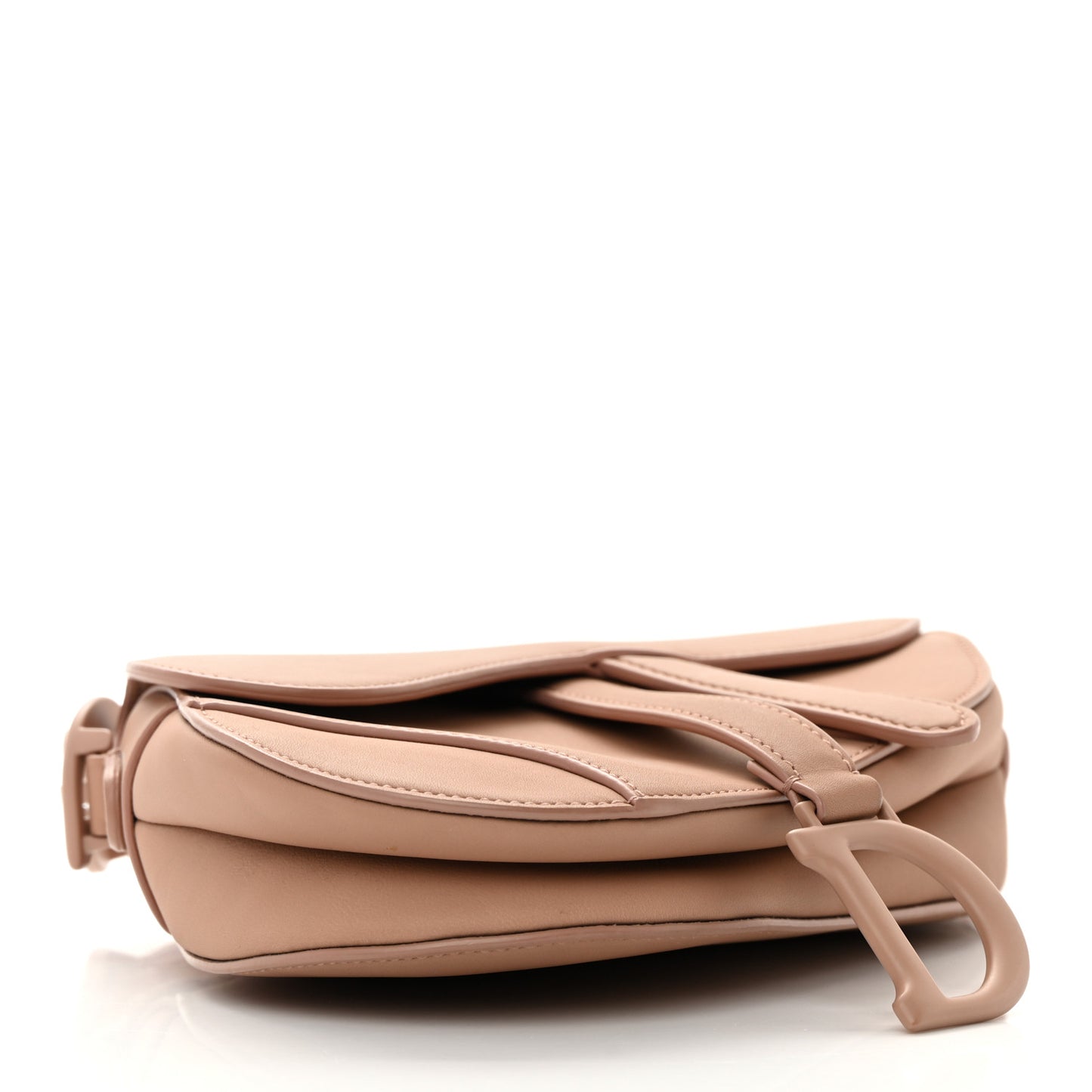 Ultra Matte Calfskin Mini Saddle Bag Blush