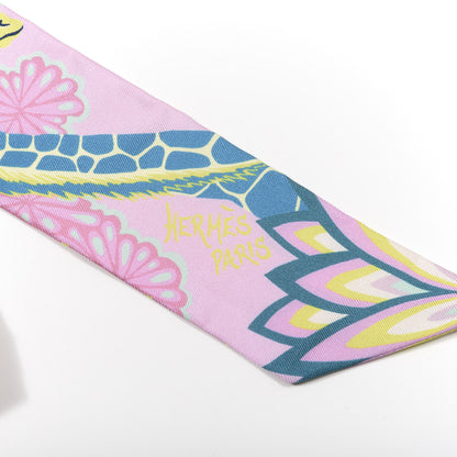 Hermes Silk The Three Graces Twilly Rose Bonbon Canard 3 of 3