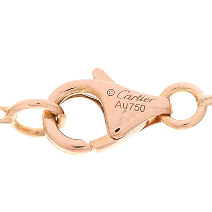 Cartier 18K Pink Gold Diamond Interlocking LOVE Necklace 4 of 5