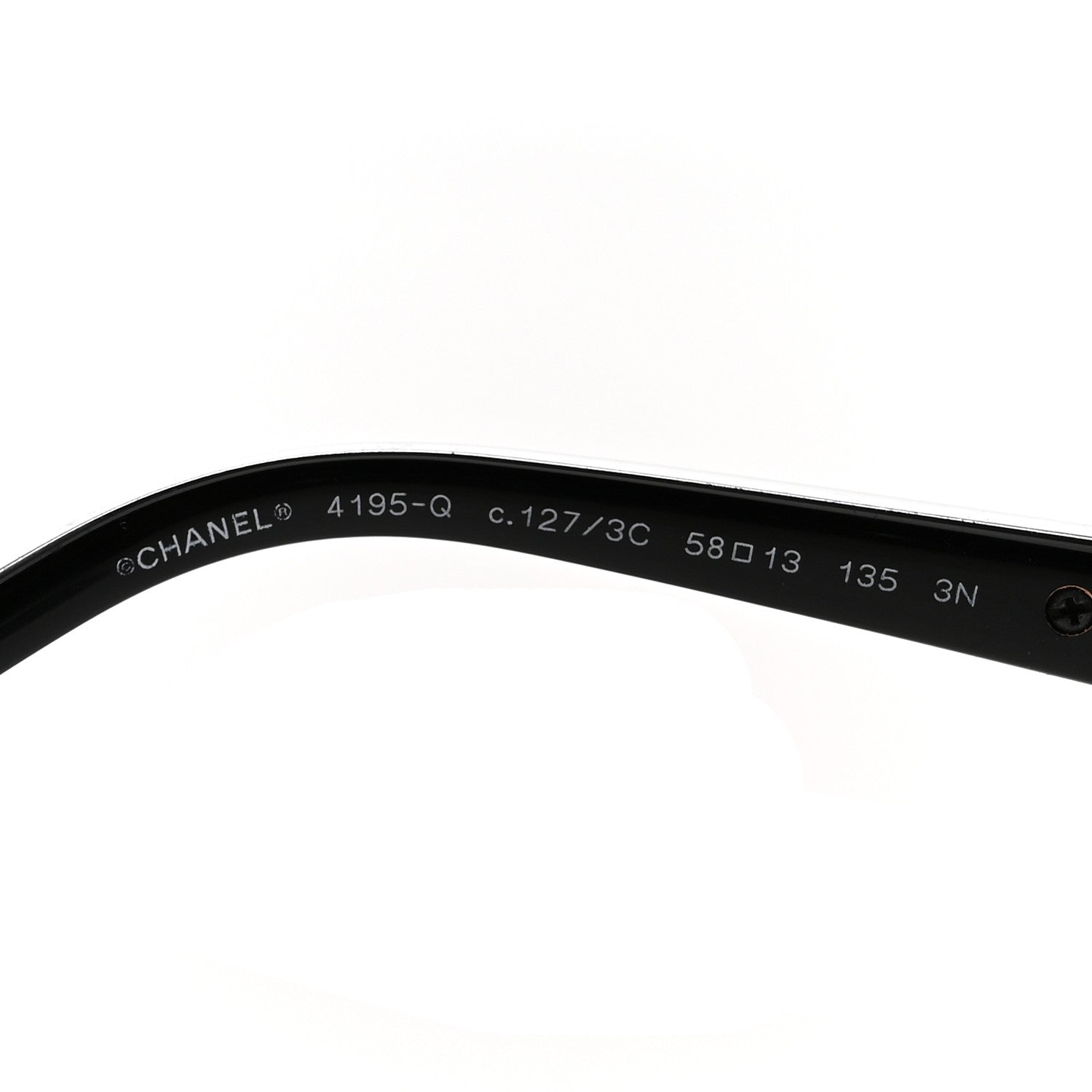 Chanel Lambskin Quilted CC 4195-Q Sunglasses Silver 1939819