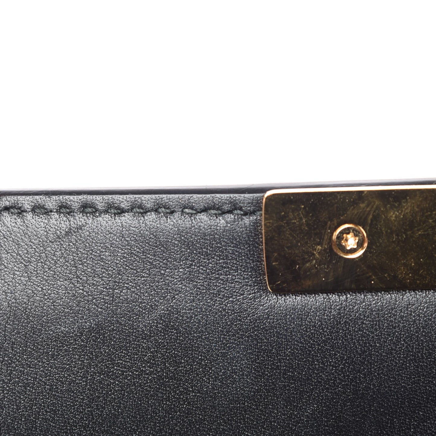 GG Supreme Monogram Calfskin Small Padlock Shoulder Bag Beige Black Cuir