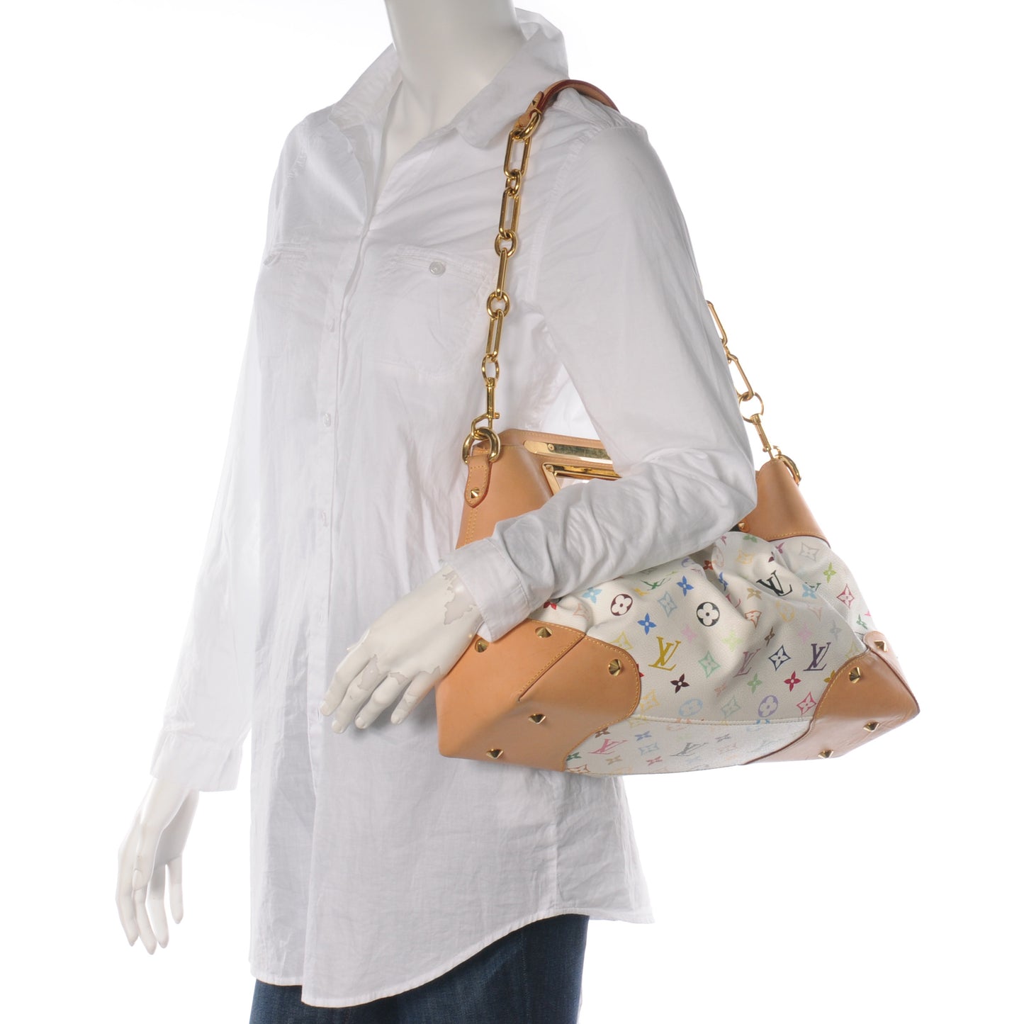 Monogram Multicolor Judy GM White