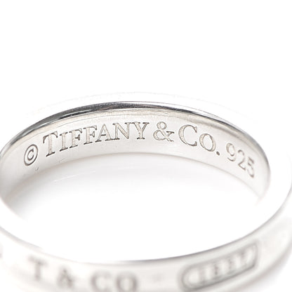 Tiffany Sterling Silver Narrow 1837 Band Ring 52 6 4 of 5