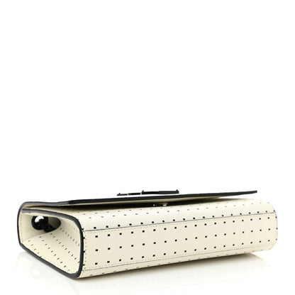 Saint Laurent Grain De Poudre Square Dot Print Small Monogram Kate Satchel White Matte Black 4 of 9