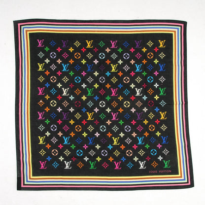 Louis Vuitton Cotton Multicolor Square Scarf Black 2 of 4