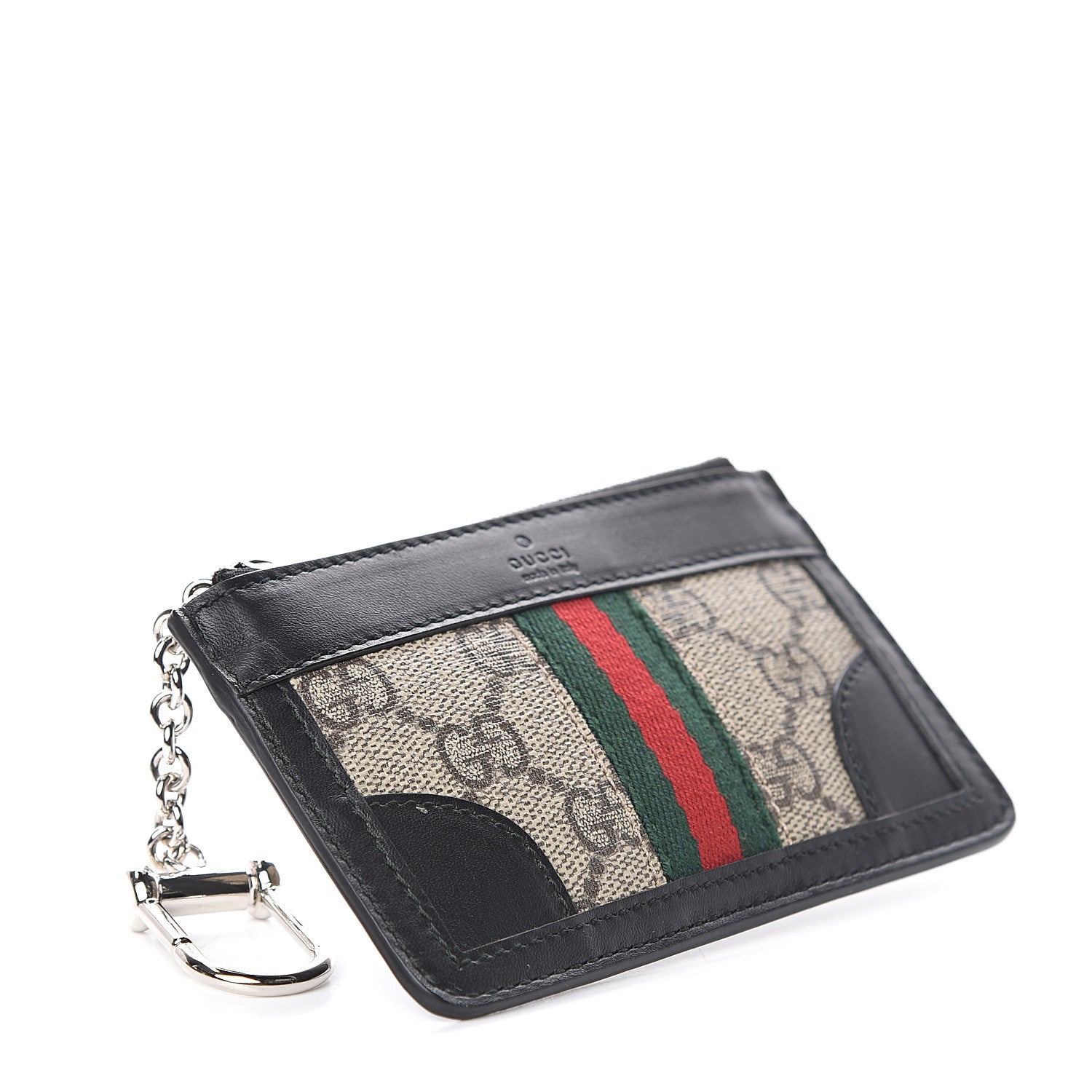 Gucci GG Supreme Monogram Web Key Case Black 3 of 6