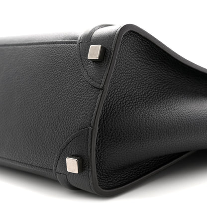 Celine Drummed Calfskin Micro Luggage Black 9 of 11