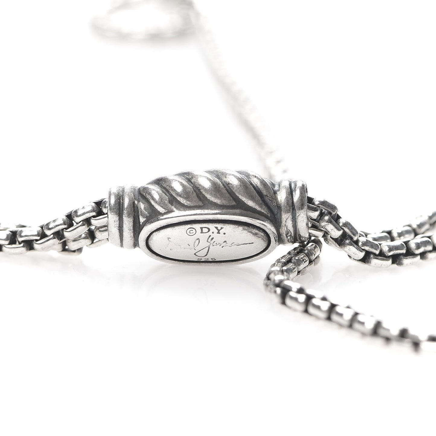 Sterling Silver Diamond 32mm Infinity Pendant Necklace