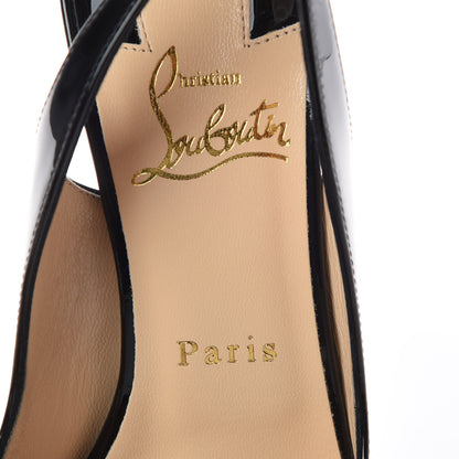 Christian Louboutin Patent Fifi Sling 85 Pumps 37 Black 6 of 8