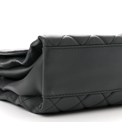 Chanel Lambskin Quilted Jumbo Coco Loop Flap Grey 10 of 11