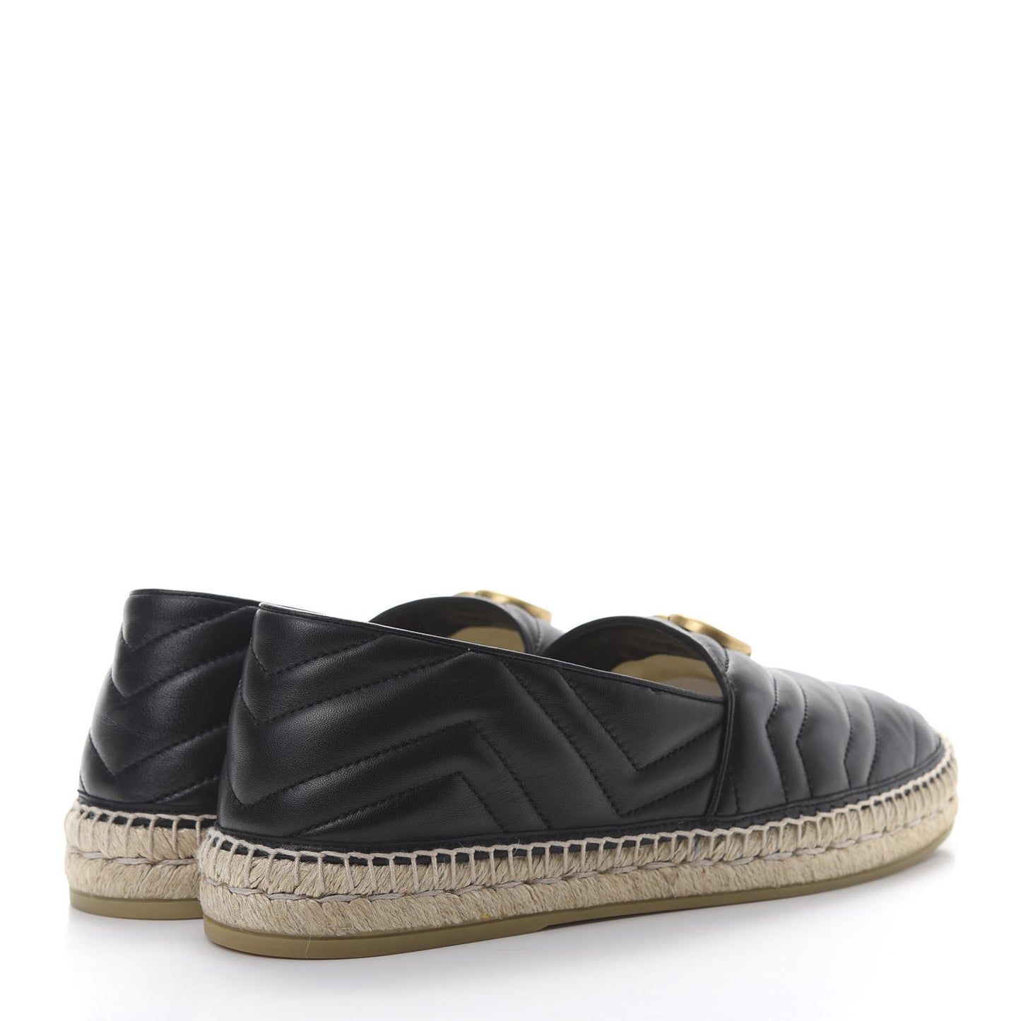 Nappa Matelasse Mens GG Marmont Espadrilles 10 Black