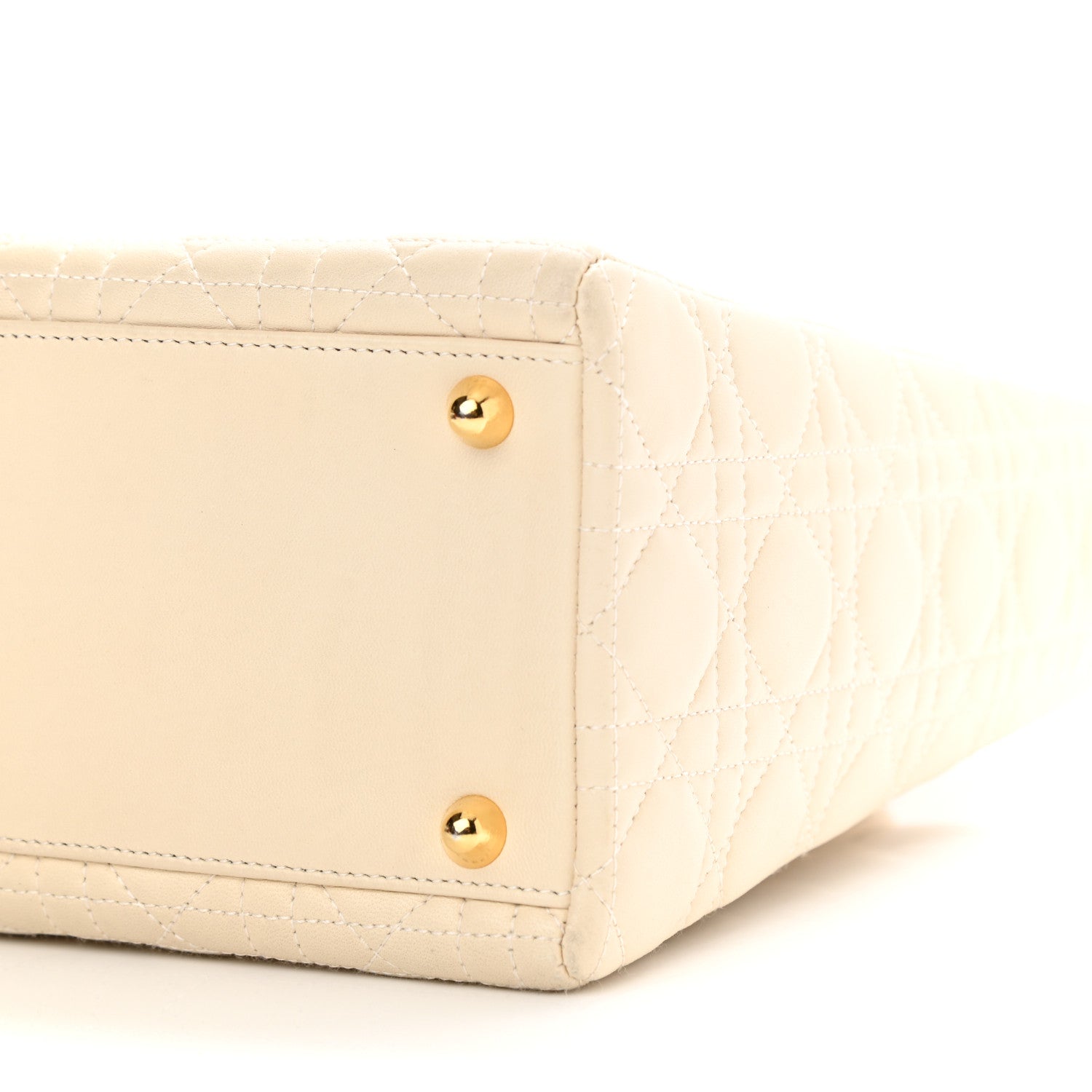 Christian Dior Lambskin Cannage Large Lady Dior Light Beige 10 of 15