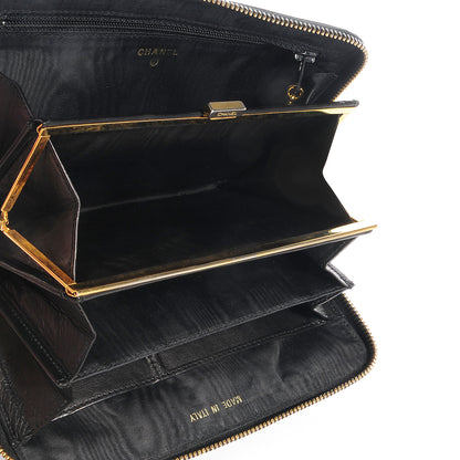 Chanel Caviar CC Zip Around Wallet Black 6 of 9