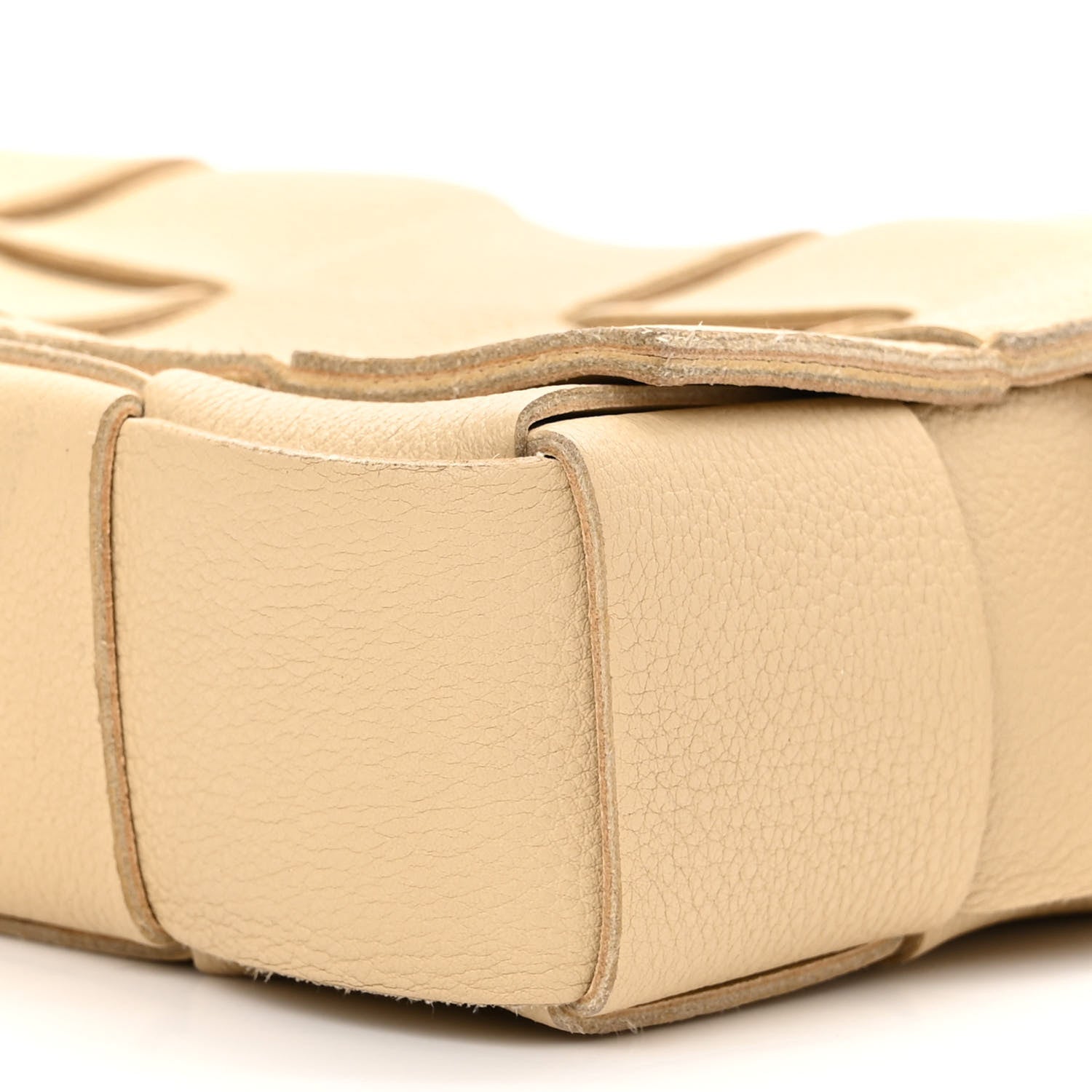 Bottega Veneta Grained Calfskin Maxi Intrecciato Cassette Crossbody Bag Porridge 9 of 9