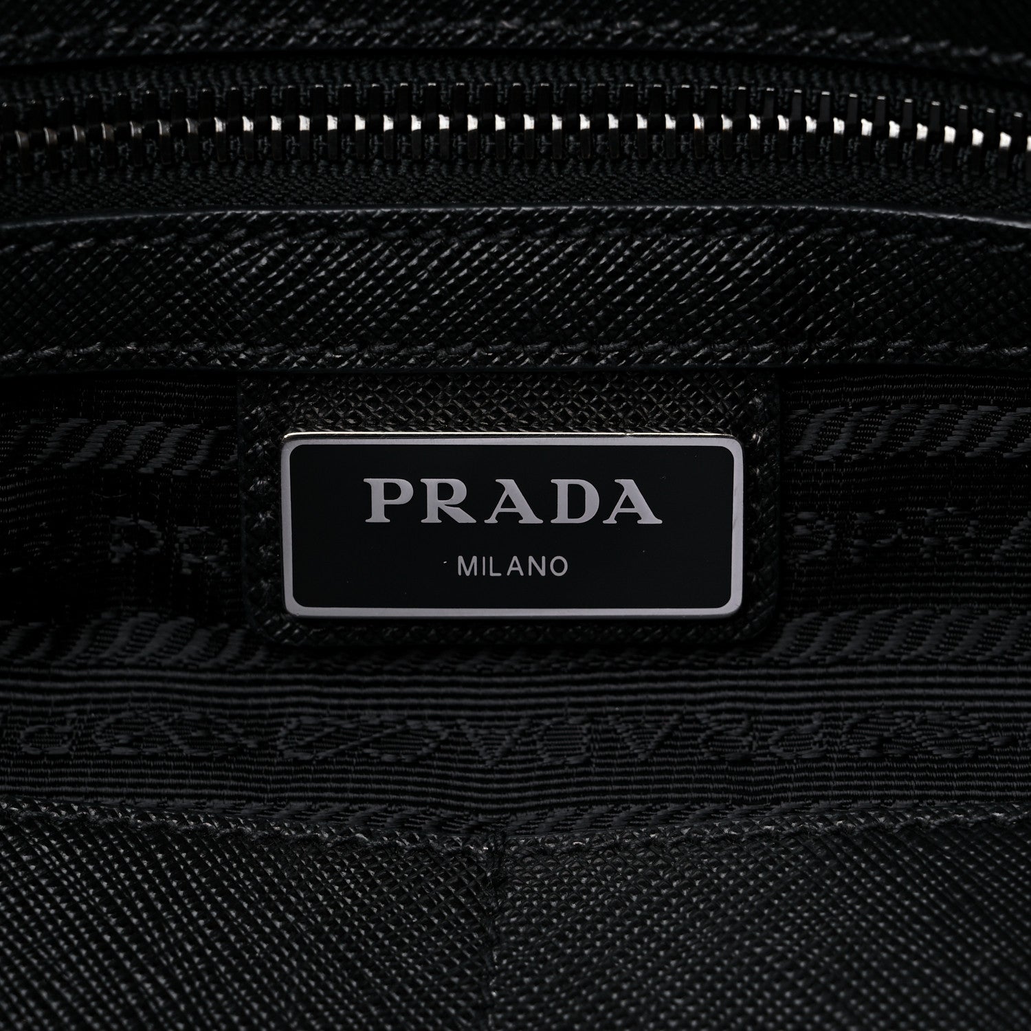 Prada Tessuto Nylon Vela Saffiano Tote Black 6 of 13