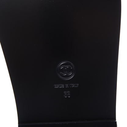 Chanel Grained Calfskin Velcro Dad Sandals 38 Black 9 of 11