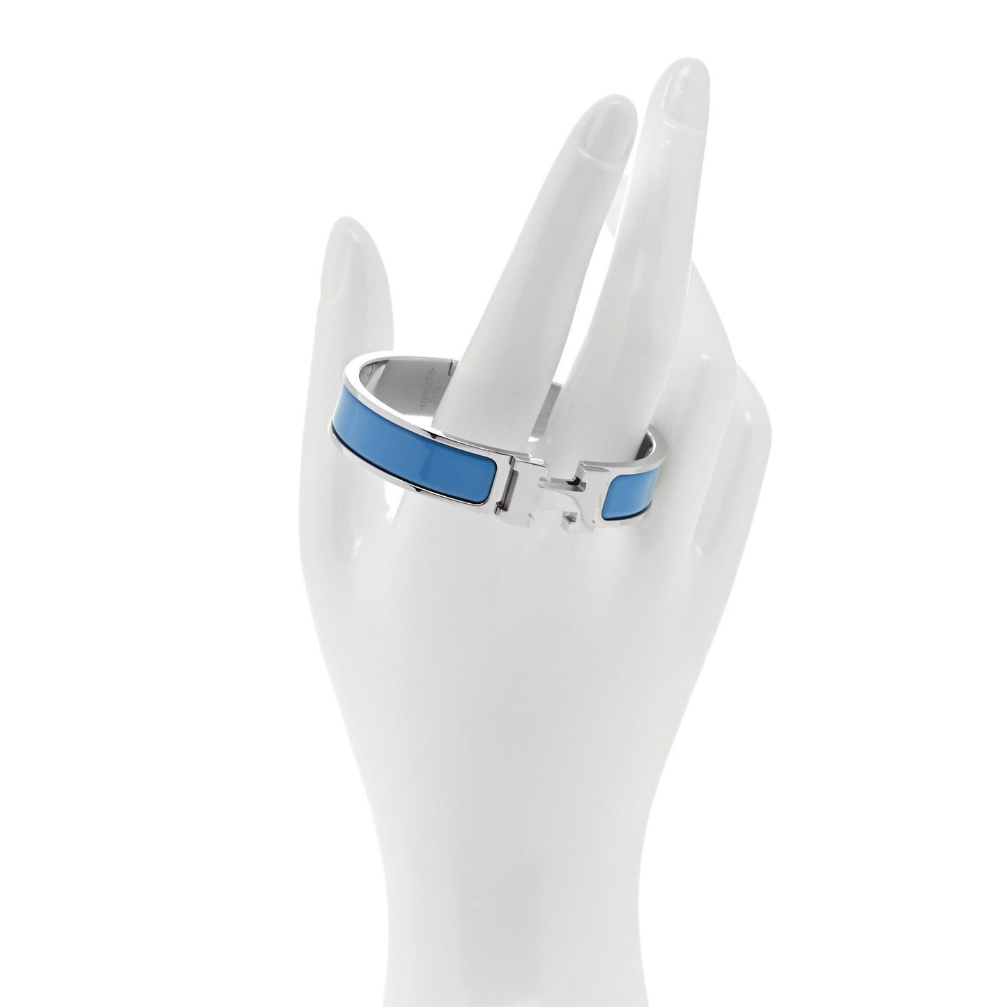 Enamel Narrow Clic Clac H Bracelet PM Bleu Celeste
