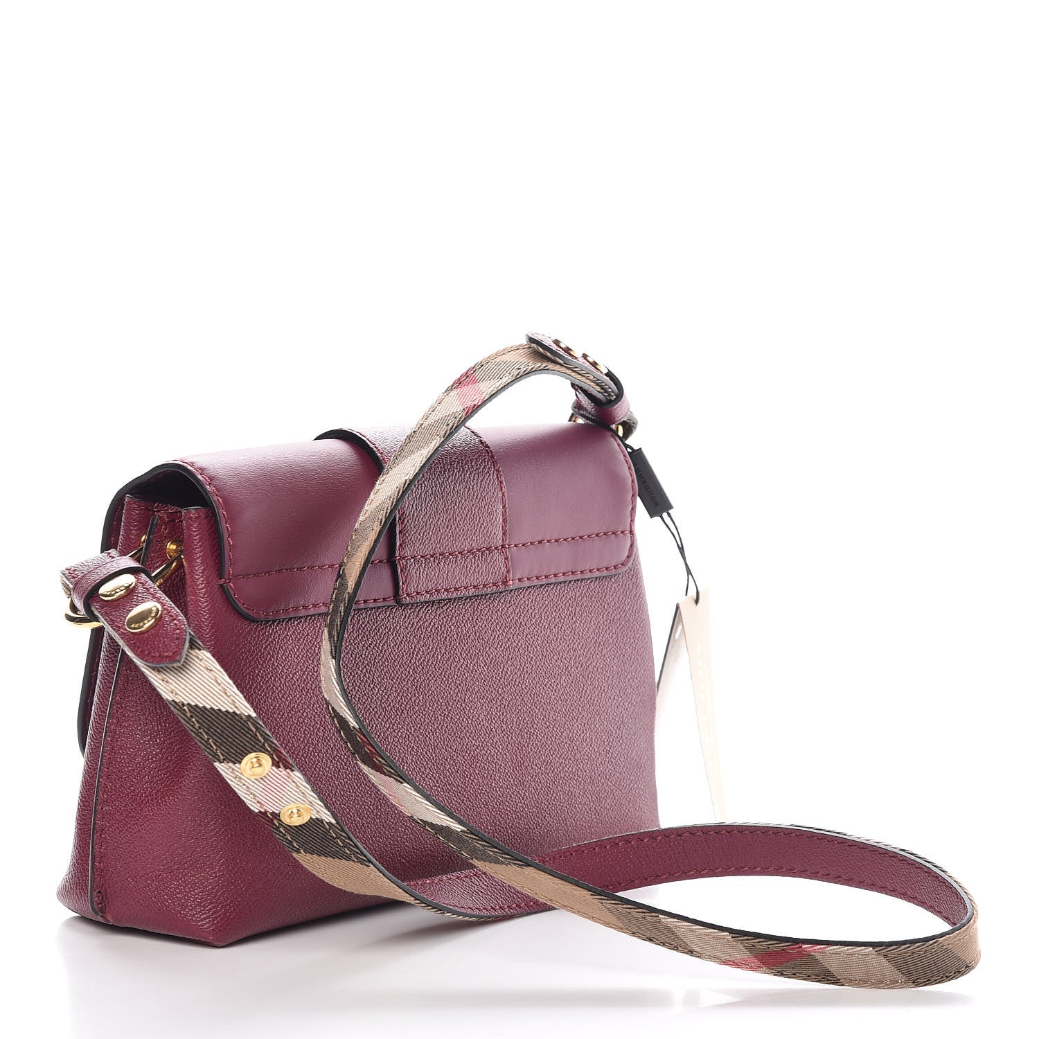 Burberry Soft Grain Calfskin Small Medley Crossbody Dark Plum 3 of 6