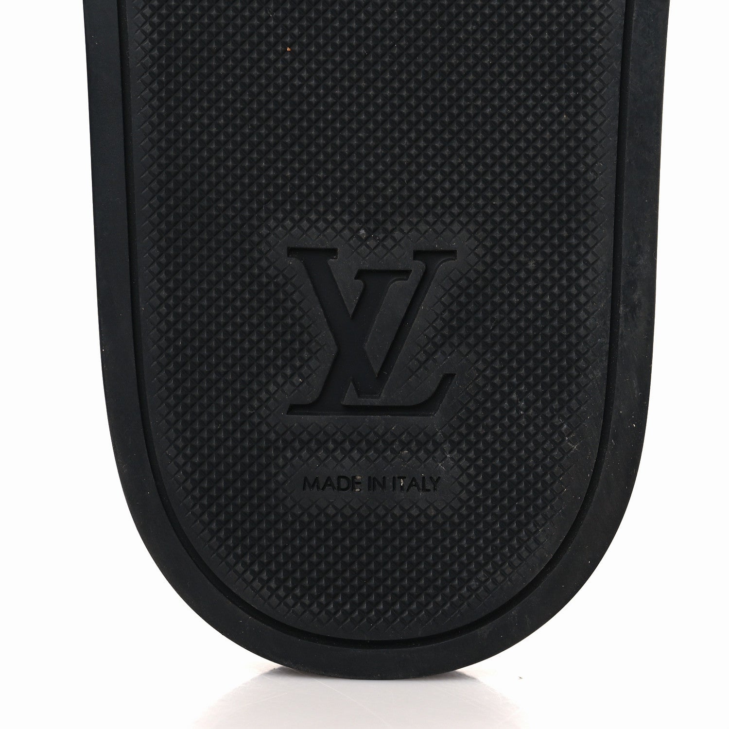 Louis Vuitton Rubber Embossed Monogram Mens Waterfront Mules 9 Black 6 of 8