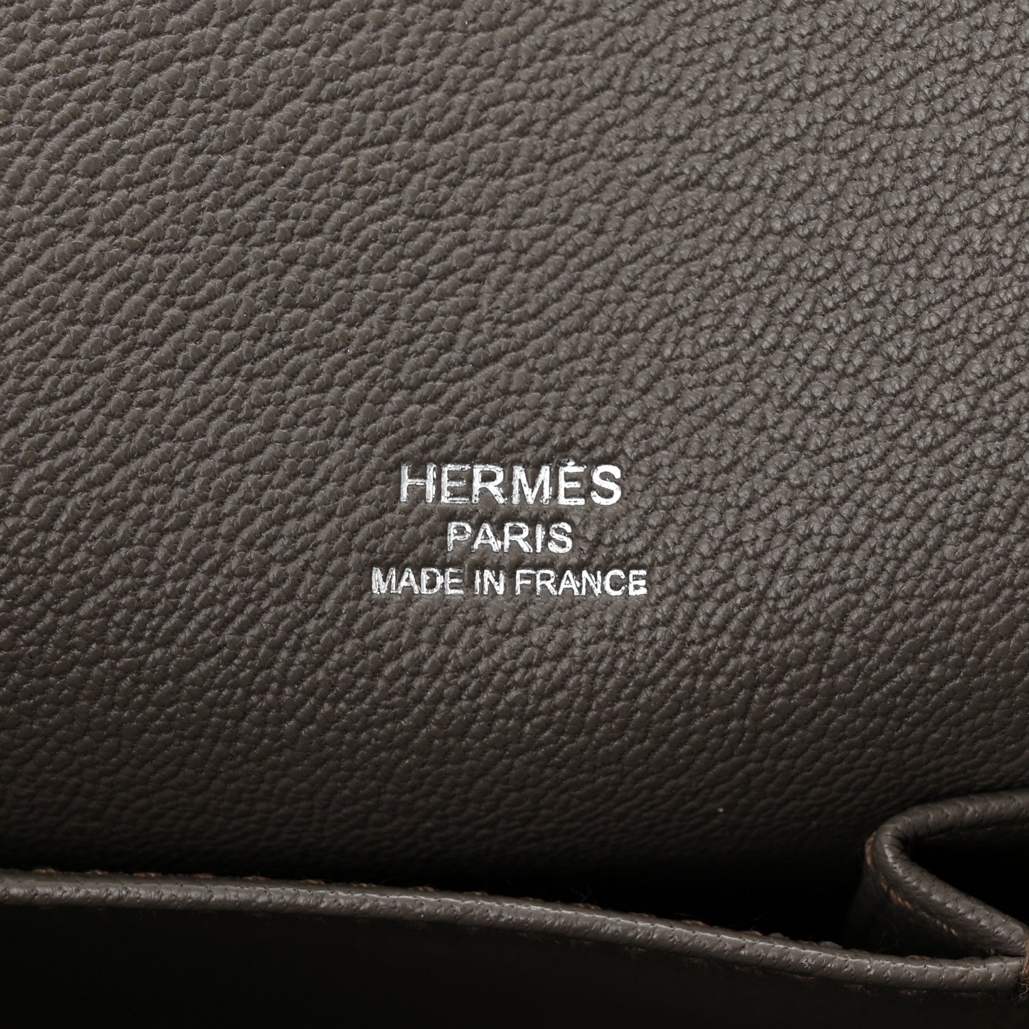 Hermes Taurillon Clemence Bi-Color Jypsiere 28 Etain Etoupe 6 of 12