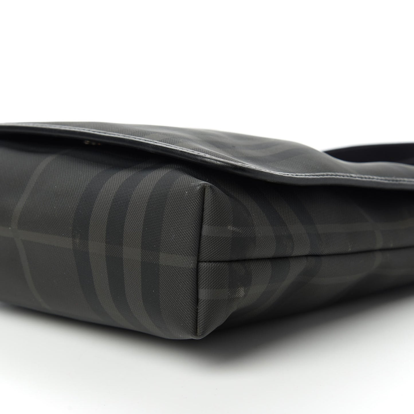 Smoked Check Crossbody Messenger Bag Black