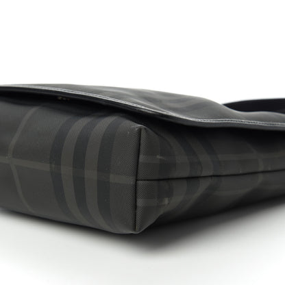 Burberry Smoked Check Crossbody Messenger Bag Black 7 of 11