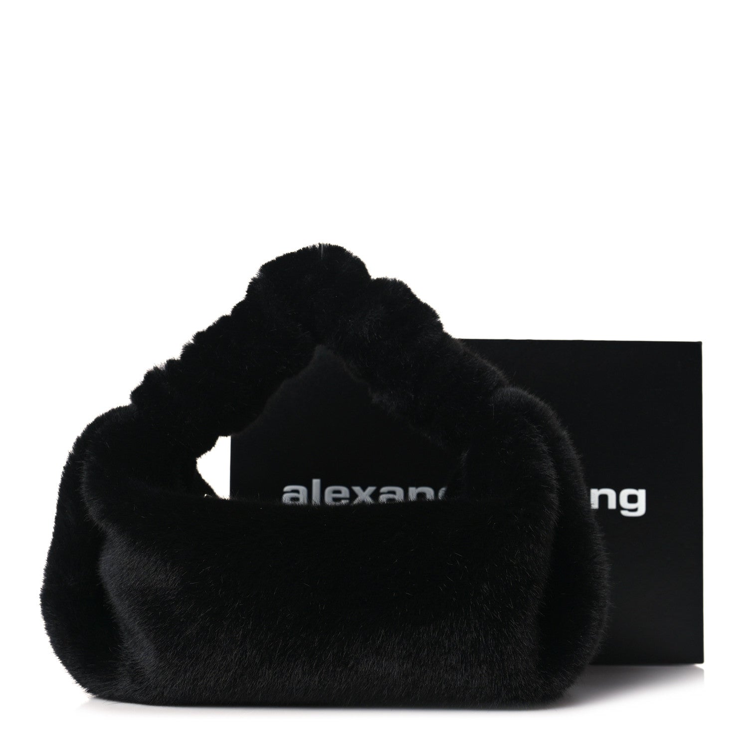 Alexander Wang Faux Fur Small Scrunchie Bag Black 9 of 9