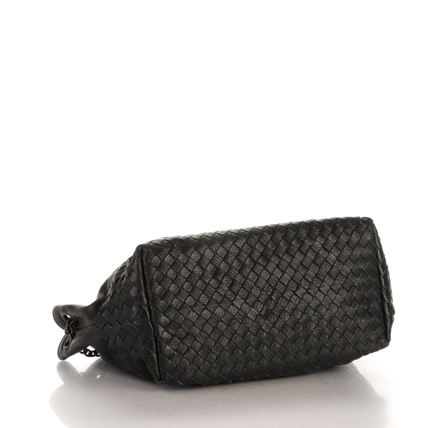 Bottega Veneta Madras Goatskin Intrecciato Small Shoulder Nero Black 4 of 8