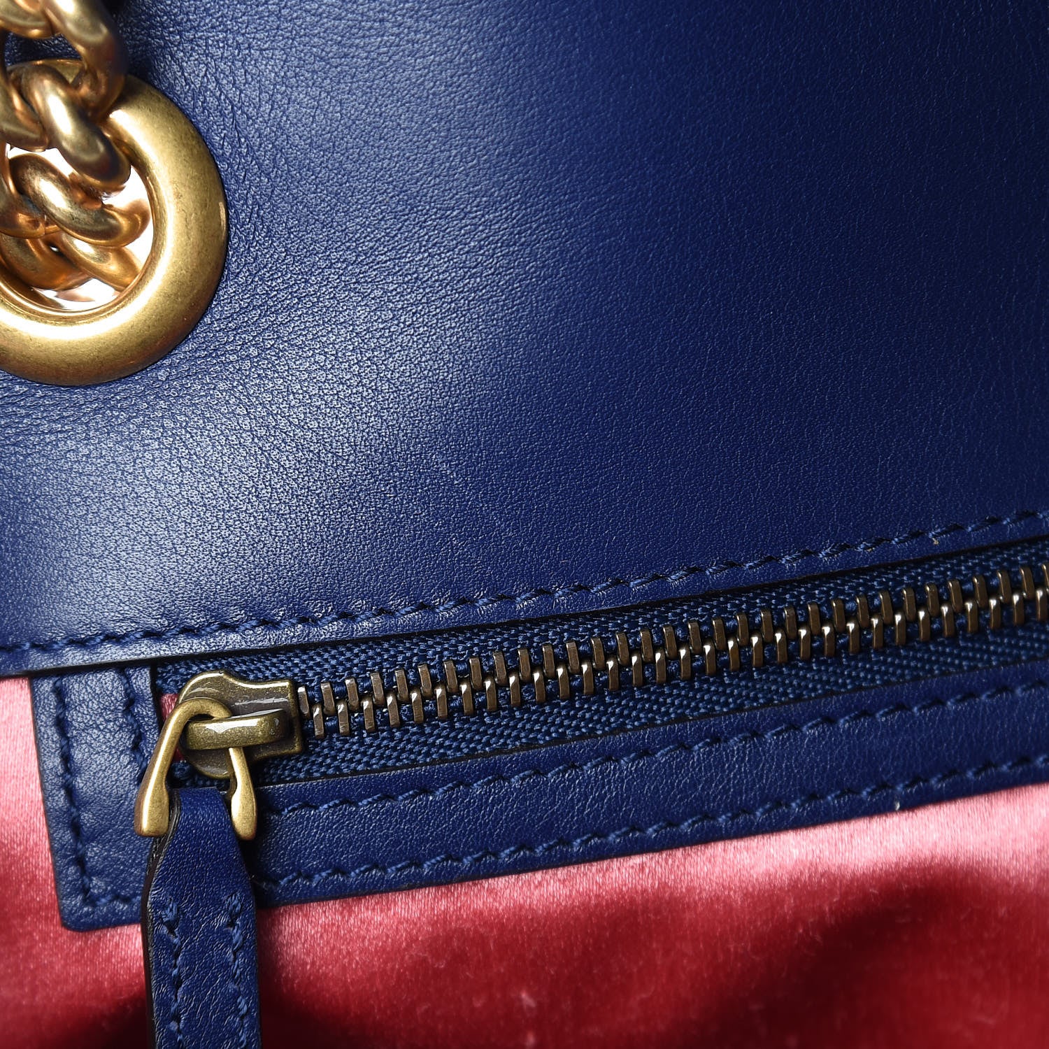 Gucci Velvet Matelasse Medium GG Marmont Shoulder Bag Cobalt Blue 8 of 15