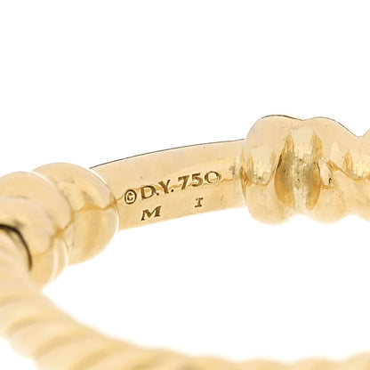 David Yurman 18K Yellow Gold Diamond Petite Helena Wrap Ring 54 6.75 4 of 4