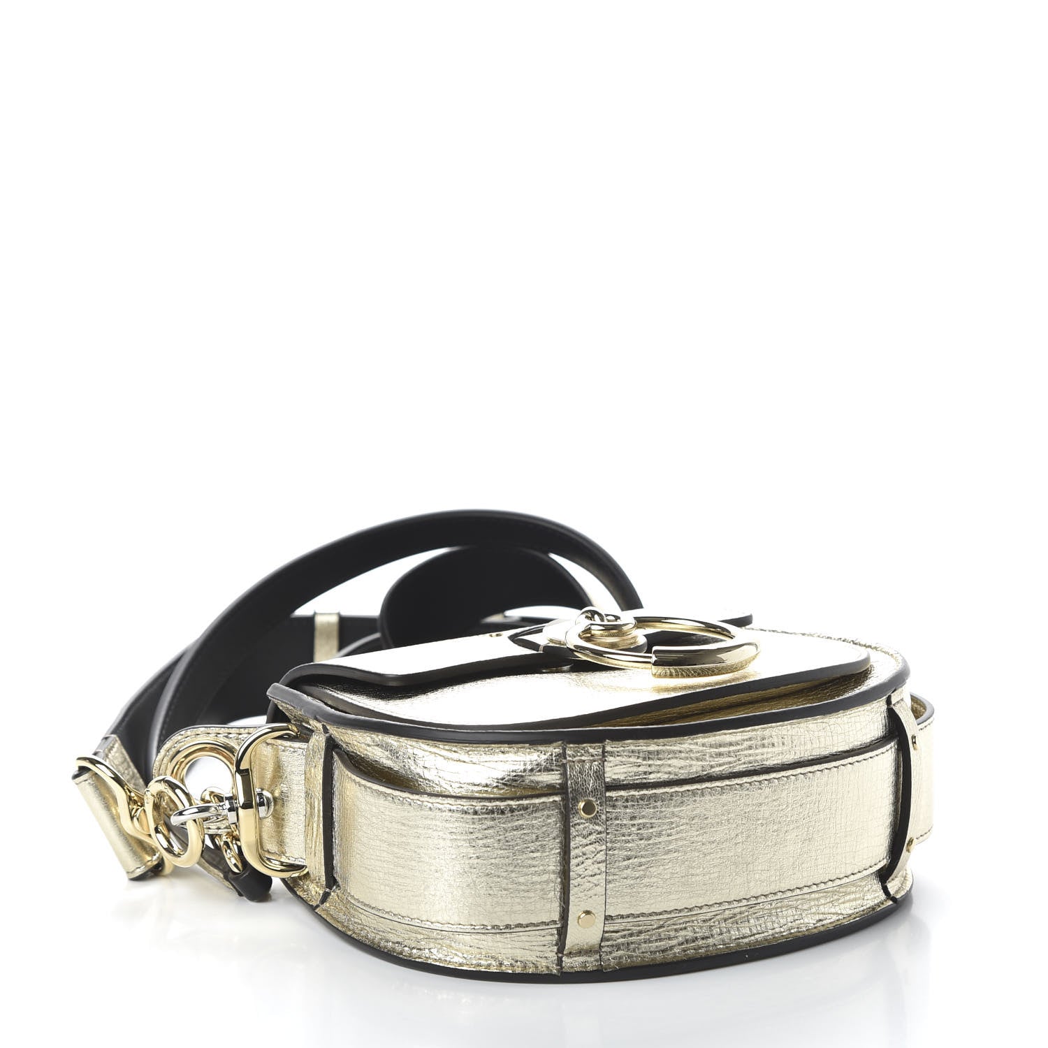 Chloe Metallic Calfskin Small Tess Bag Gold 5 of 10