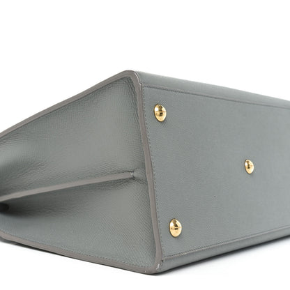Christian Dior Grained Calfskin Large St. Honore Tote Grey Stone 8 of 9