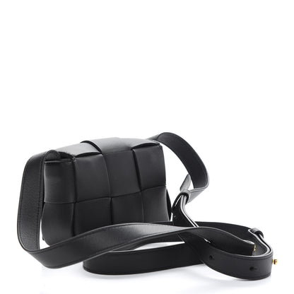 Bottega Veneta Lambskin Maxi Intrecciato Extra Mini Cassette Crossbody Bag Black 3 of 8