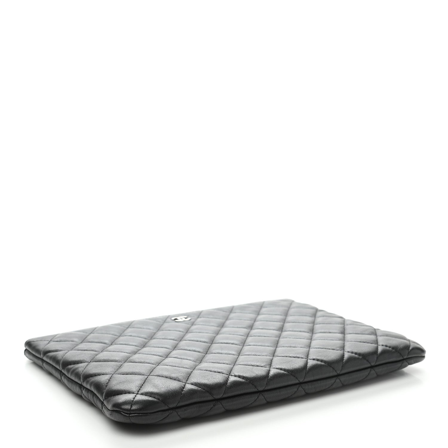 Chanel Lambskin Quilted Medium Cosmetic Case Black 4 of 8