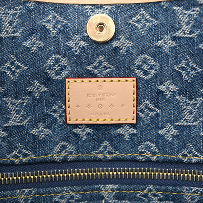 Louis Vuitton Monogram Denim CarryAll MM Blue 7 of 11