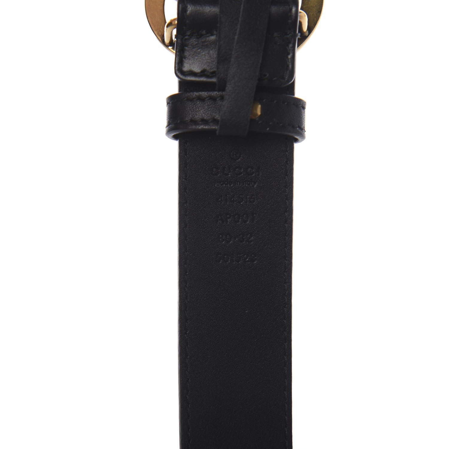Gucci Calfskin Double G 30mm Belt 80 32 Black 3 of 5