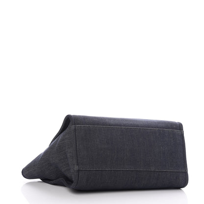Chanel Denim Large Deauville Tote Dark Blue 4 of 7