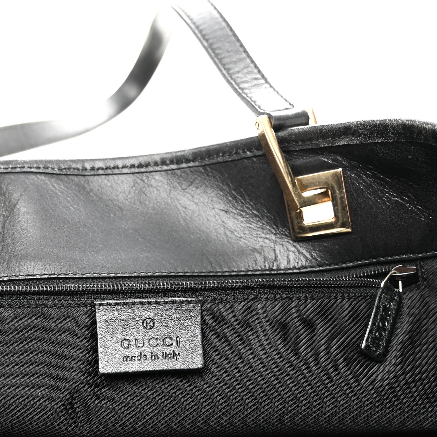 Gucci Monogram Large Bucket Tote Black 7 of 13