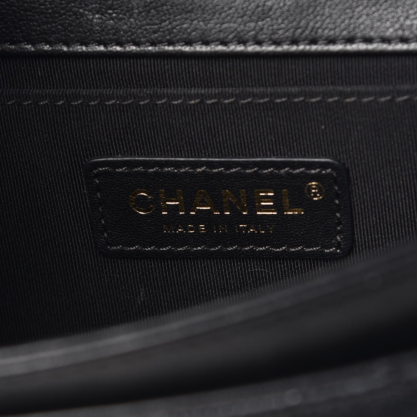 Sheepskin Quilted Camellia Flap Black