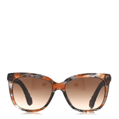 Chanel Acetate Denim Quilted CC Sunglasses 5343-A Brown 2 of 8