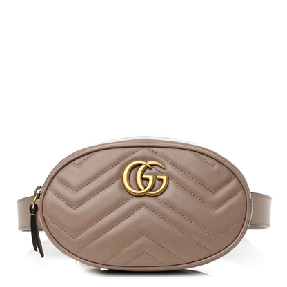 Gucci Calfskin Matelasse GG Marmont Belt Bag 85 34 Porcelain Rose 1 of 12