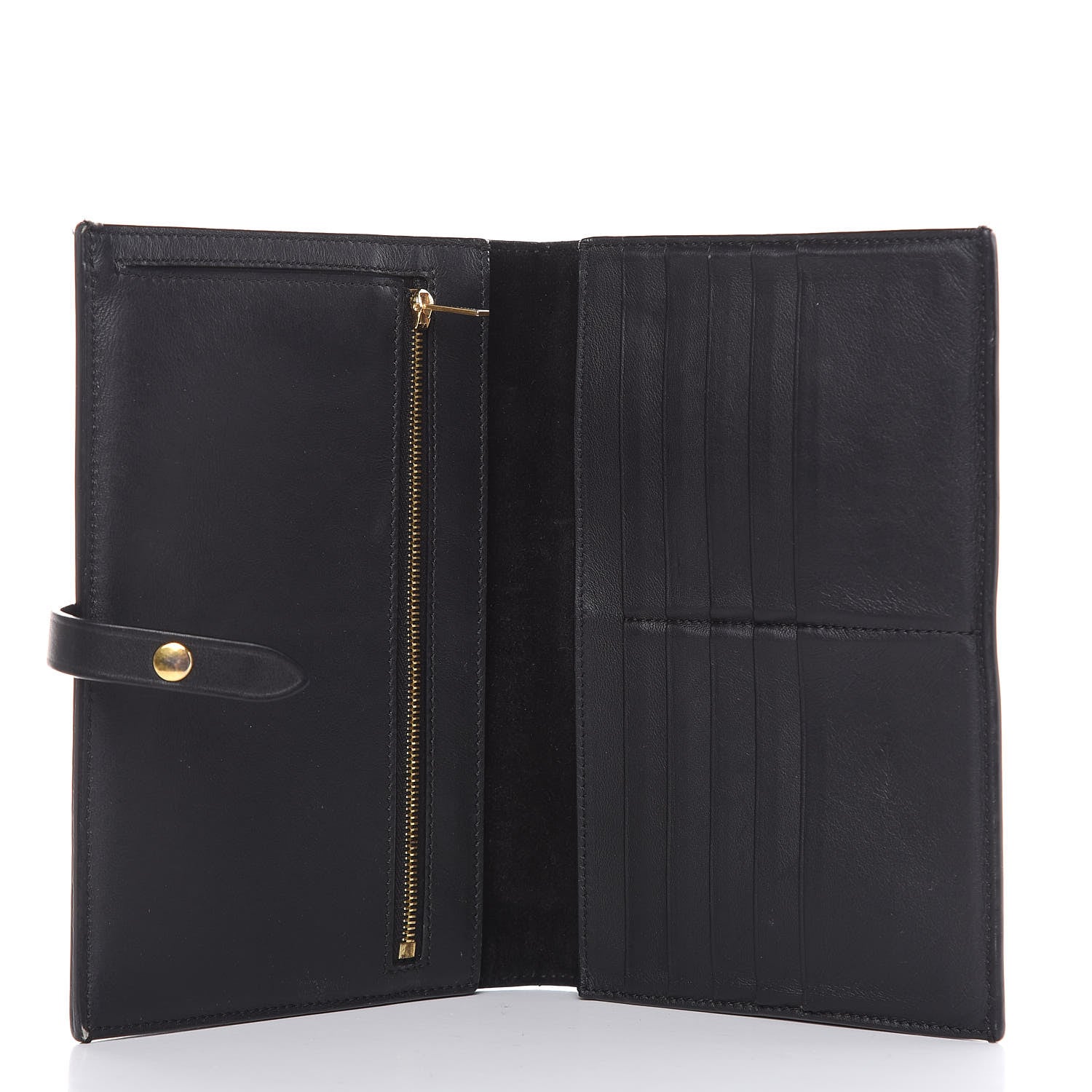 Celine Lizard Calfskin Large Multifunction Strap Wallet Black 5 of 14