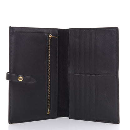 Celine Lizard Calfskin Large Multifunction Strap Wallet Black 5 of 14