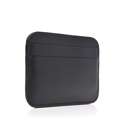 Balenciaga Grained Calfskin Logo Cash Rounded Card Holder Black White 2 of 6