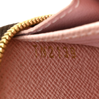 Louis Vuitton Damier Ebene Studded Zippy Coin Purse Rose Ballerine 6 of 9