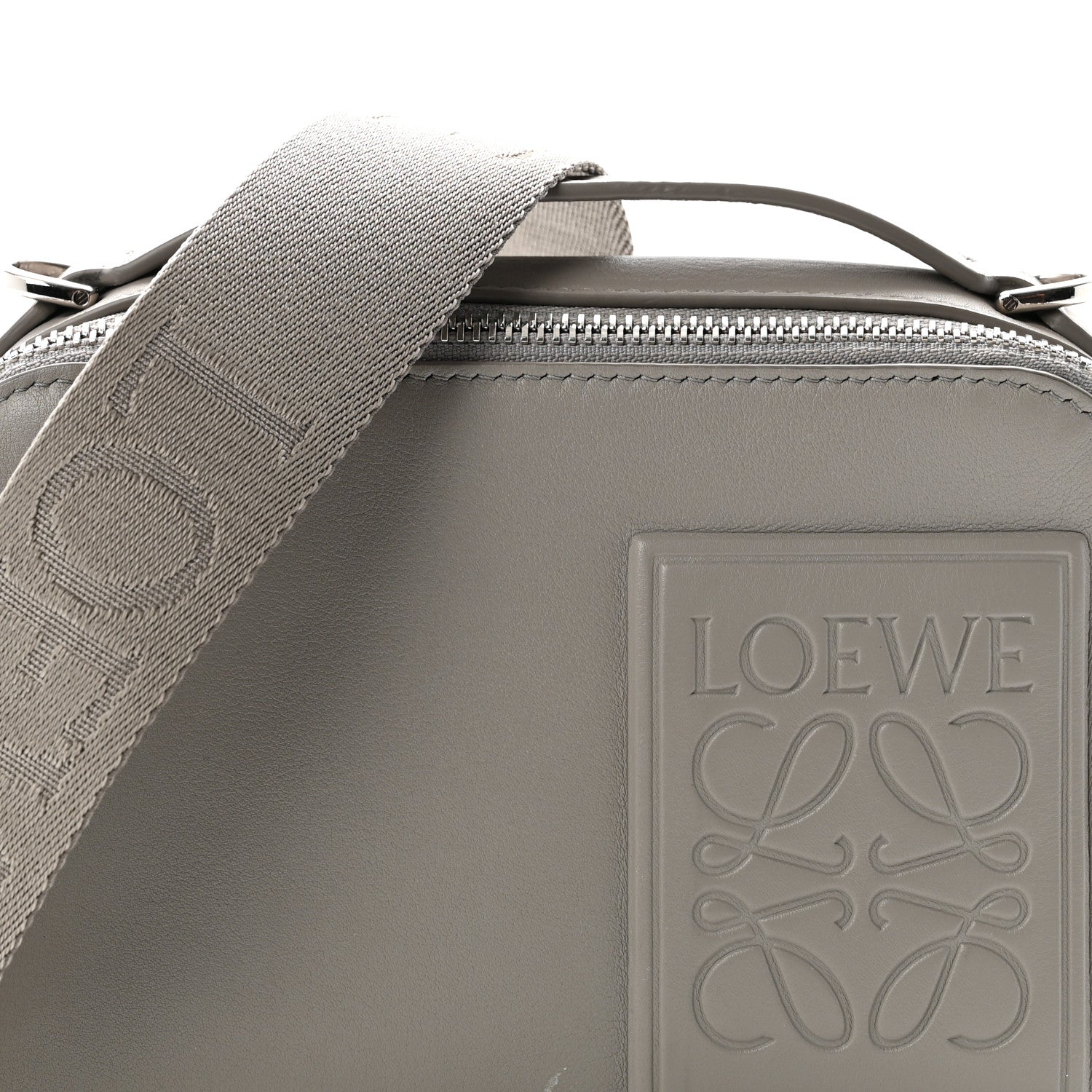Loewe Satin Calfskin Mini Camera Bag Shell Grey 8 of 11