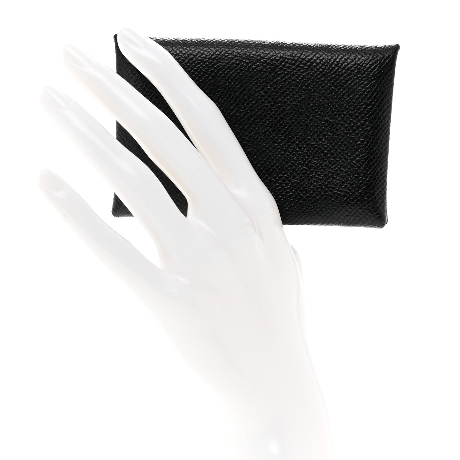 Hermes Epsom Calvi Card Case Black 2 of 8
